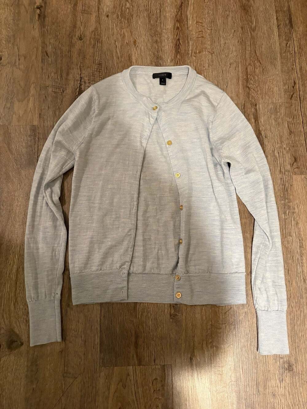 J.Crew Light Blue Button-Front Cardigan Sweater Size S